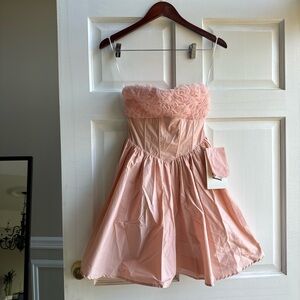 NWT Elvi Lulus Elegant Pink Floral Cottagecore Dress